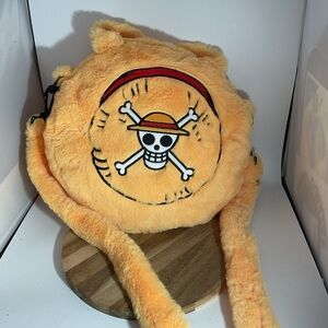 One Piece Anime Yellow Plush Purse/Bag 11” x11”